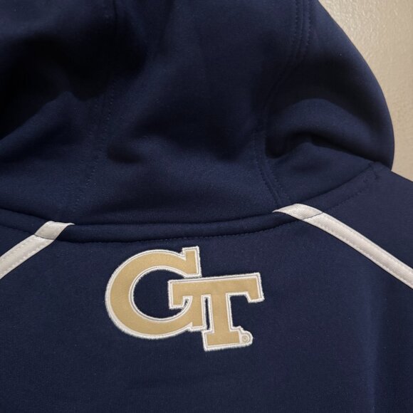 Adidas NCAA Georgia Tech Yellow Jackets Team Issue Football Hoodie Mens NEW - Picture 7 of 9